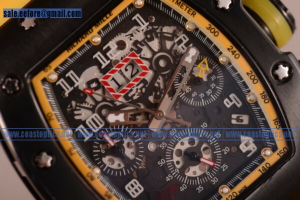 Replica Richard Mille RM 011 Felipe Massa Flyback Chrono Watch PVD - Click Image to Close